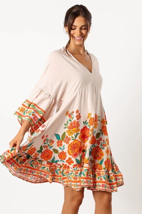 Eugene Long Sleeve Mini Dress - Willow Print
