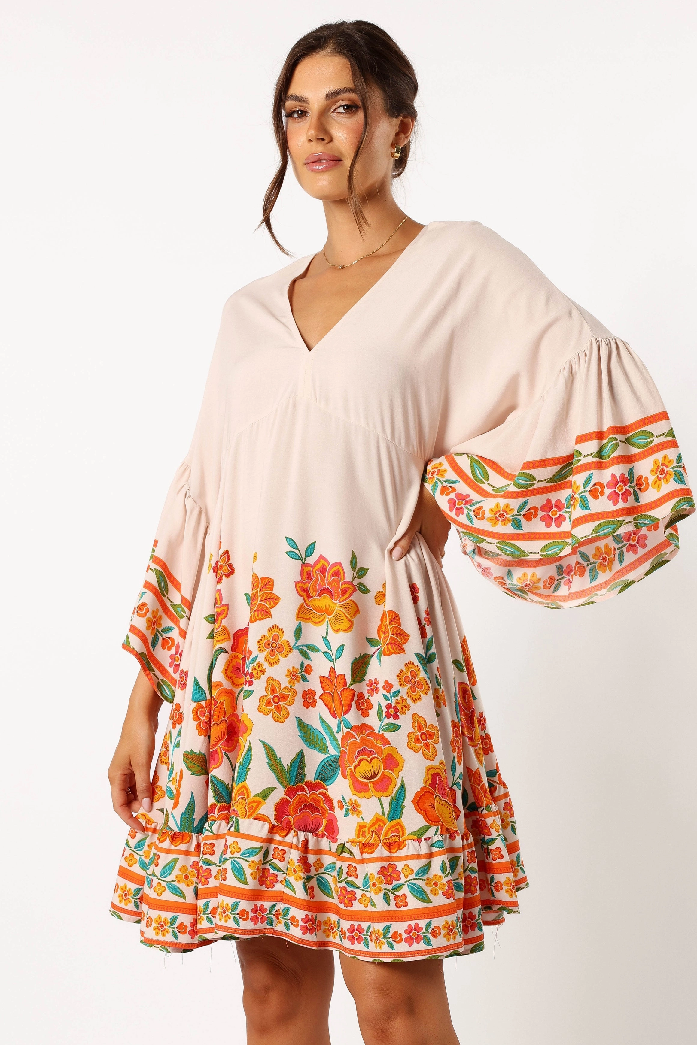 Eugene Long Sleeve Mini Dress - Willow Print