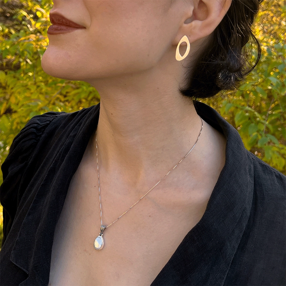 Filigree Simplicity Pearl Necklace - Sterling Silver, Indonesia
