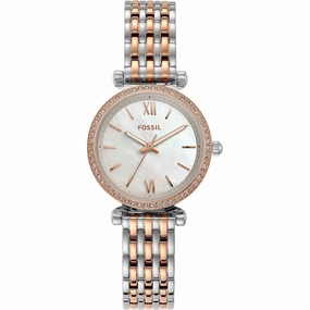 Fossil ES4649 Carlie Mini Women's Watch with Stainless Steel or Leather Band