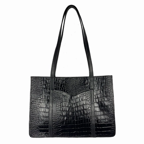 George Jackson Black Leather Bag - Large