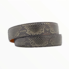 Gray & Black Python Belt Straps