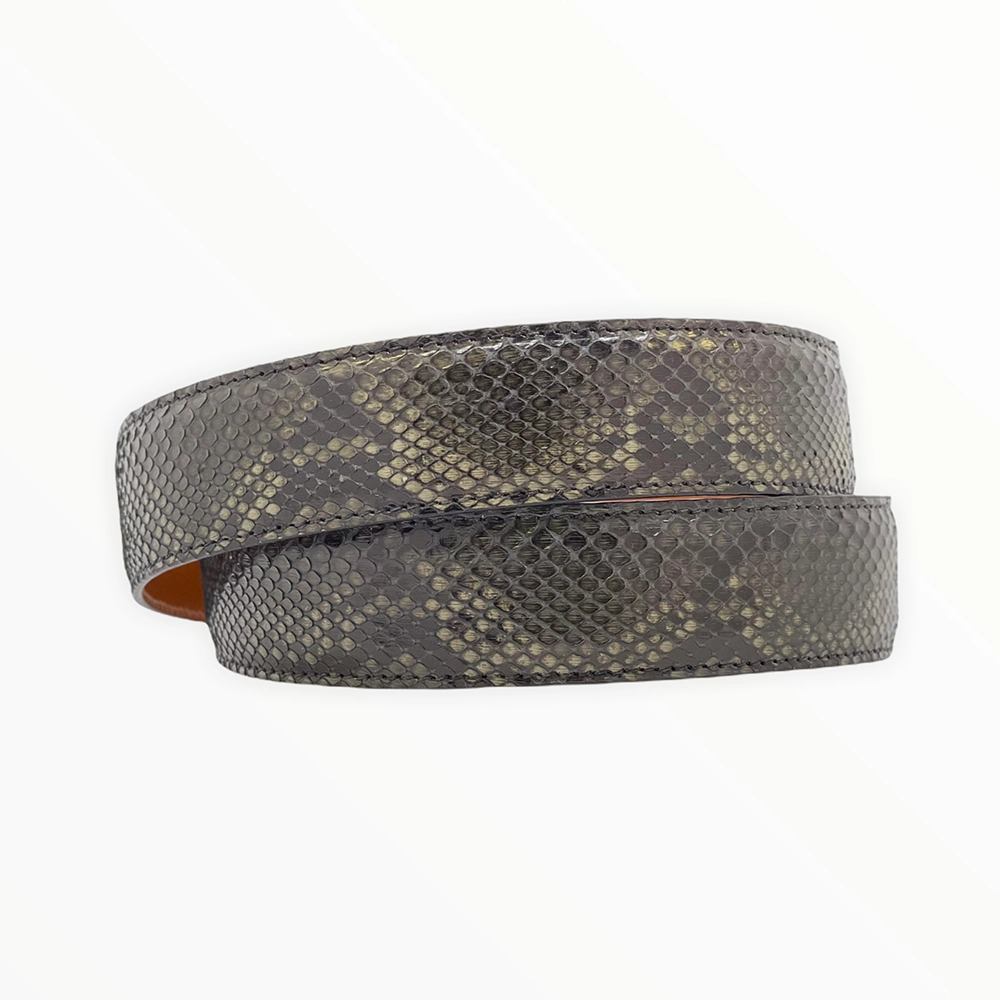 Gray & Black Python Belt Straps