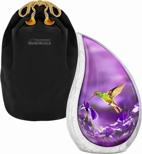 Hummingbird Adult Large Cremation Urn for Human Ashes Teardrop