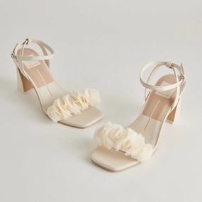 IESHA HEELS IVORY LEATHER - re:vita