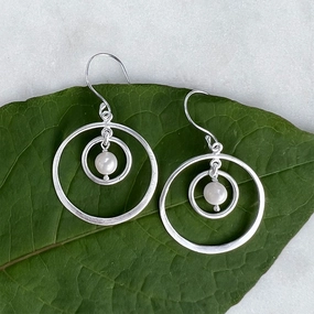 In Orbit Earrings - Sterling Silver, Indonesia