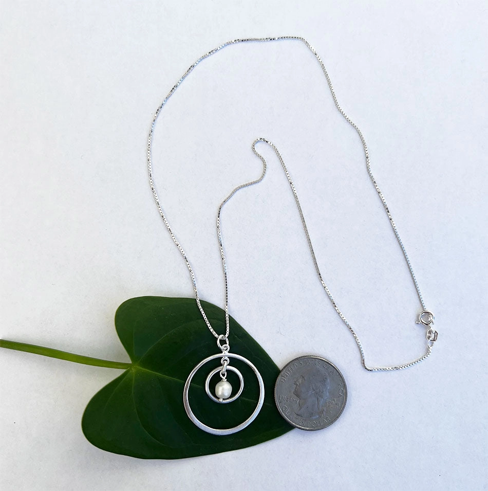 In Orbit Necklace - Sterling Silver, Indonesia