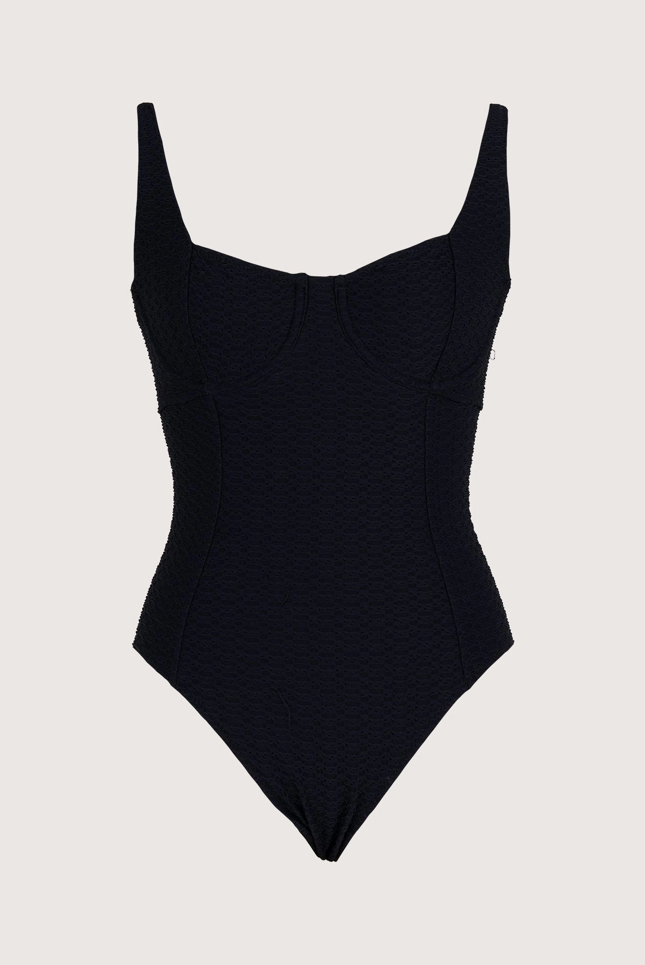 Koloa Corset One-Piece Swimsuit Black