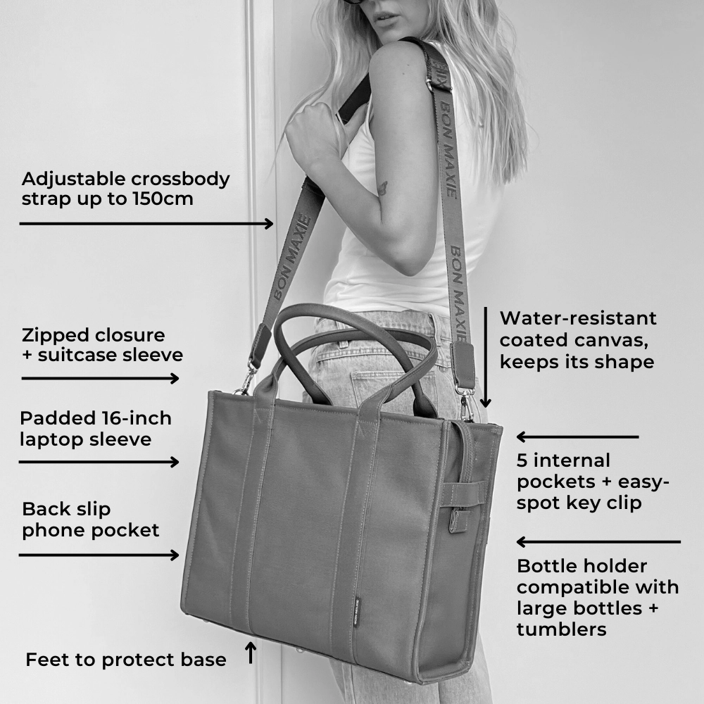 Large Bon Vivant Structured Tote Bag -- Chocolate