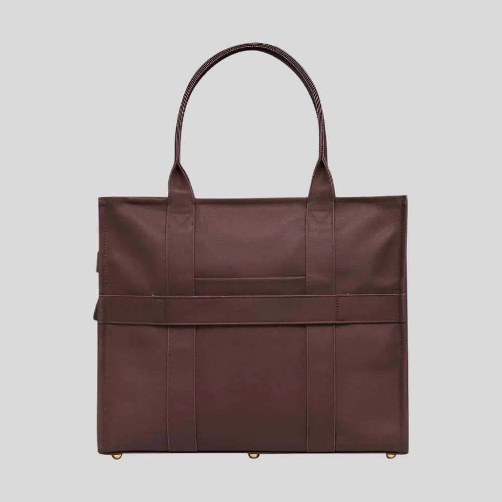 Large Bon Vivant Structured Tote Bag -- Chocolate