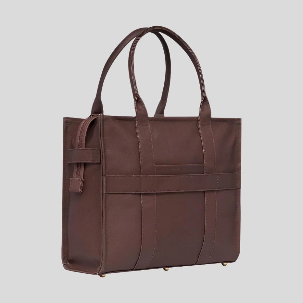 Large Bon Vivant Structured Tote Bag -- Chocolate