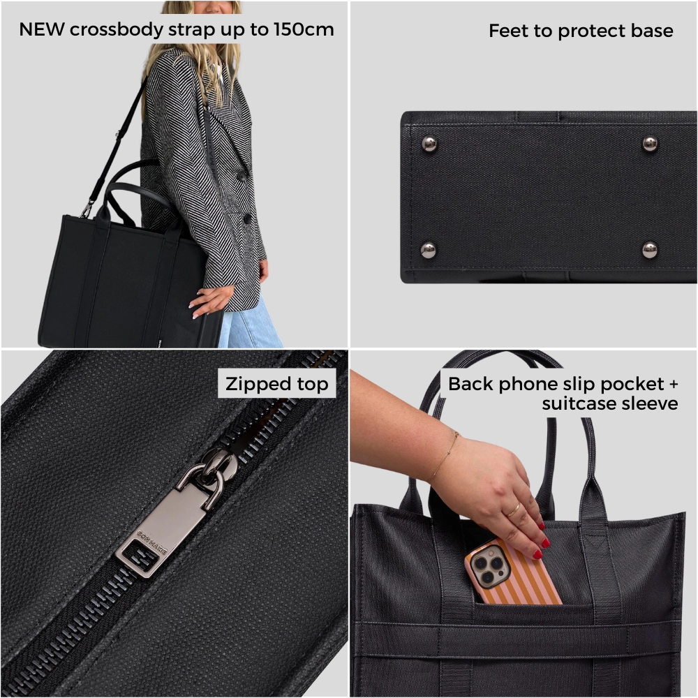Large Bon Vivant Structured Tote Bag -- Chocolate