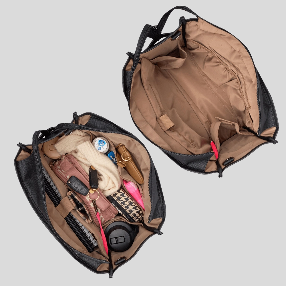 Large Bon Vivant Structured Tote Bag -- Chocolate