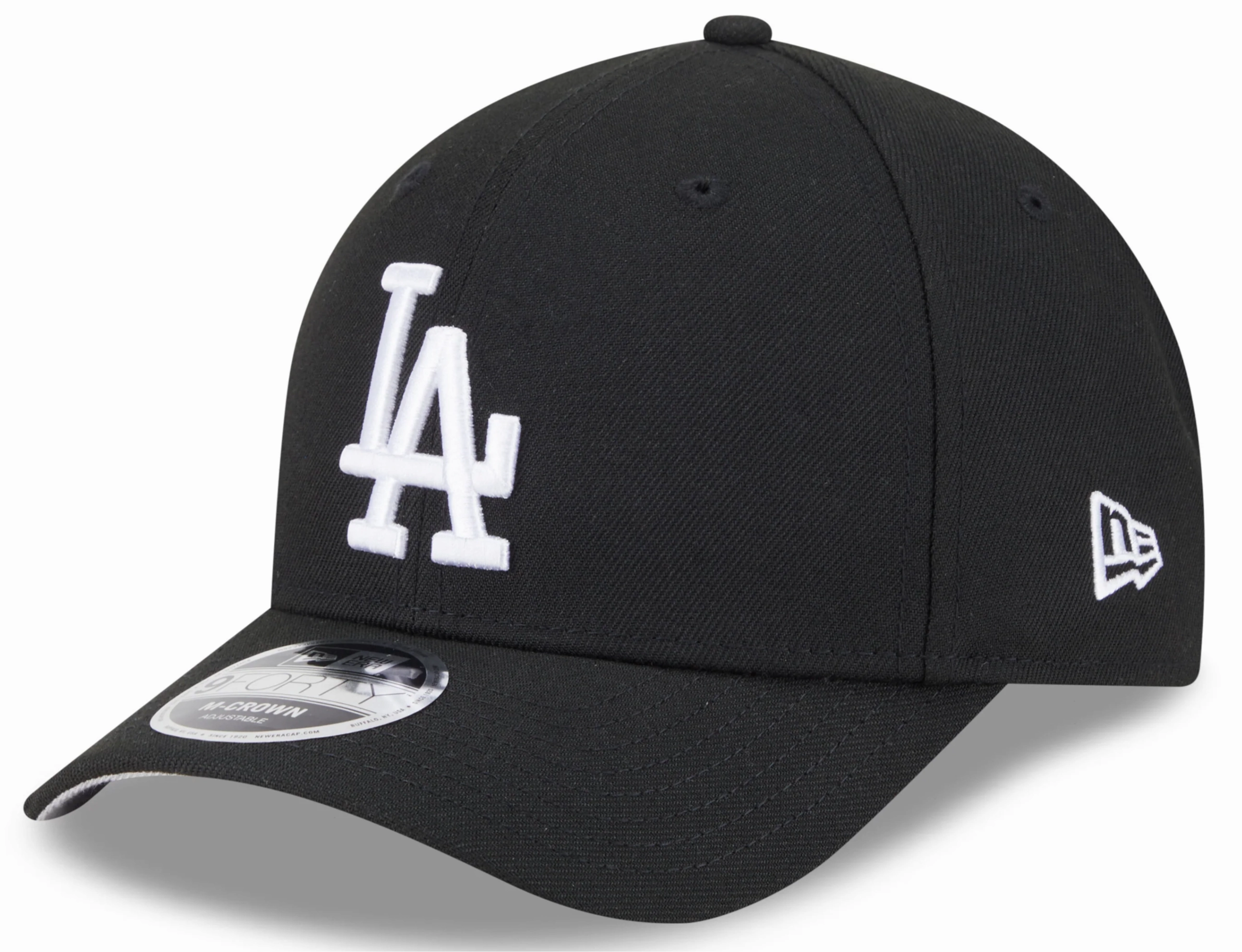 Los Angeles Dodgers Black and White New Era M-Crown 9FORTY Adjustable Hat