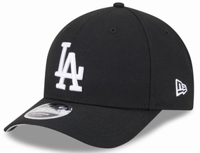 Los Angeles Dodgers Black and White New Era M-Crown 9FORTY Adjustable Hat
