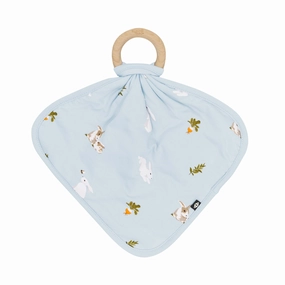 Lovey in Ice Rabbit with Removable Wooden Teething Ring