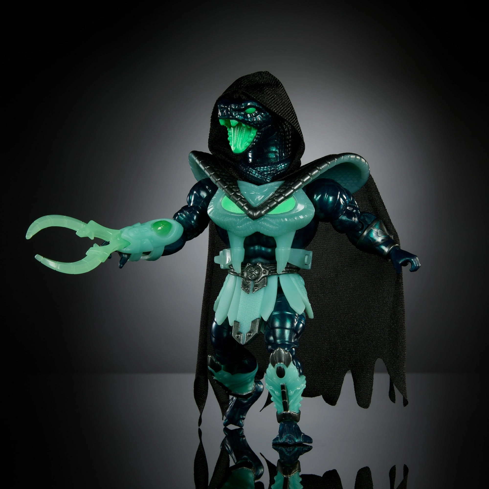 Mattel HXH51 Masters of The Universe Motu Origins Necro-Conda Deluxe Snake Men Soldier Glows in The Dark