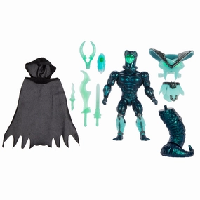Mattel HXH51 Masters of The Universe Motu Origins Necro-Conda Deluxe Snake Men Soldier Glows in The Dark