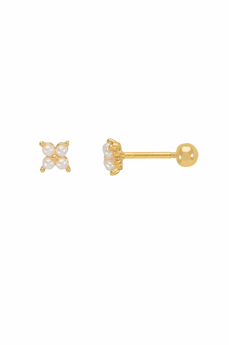 Mini Pearl Flower Studs