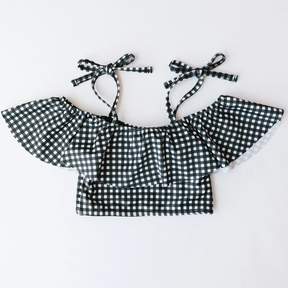 Mini Wave Two-Piece Set, Black Check
