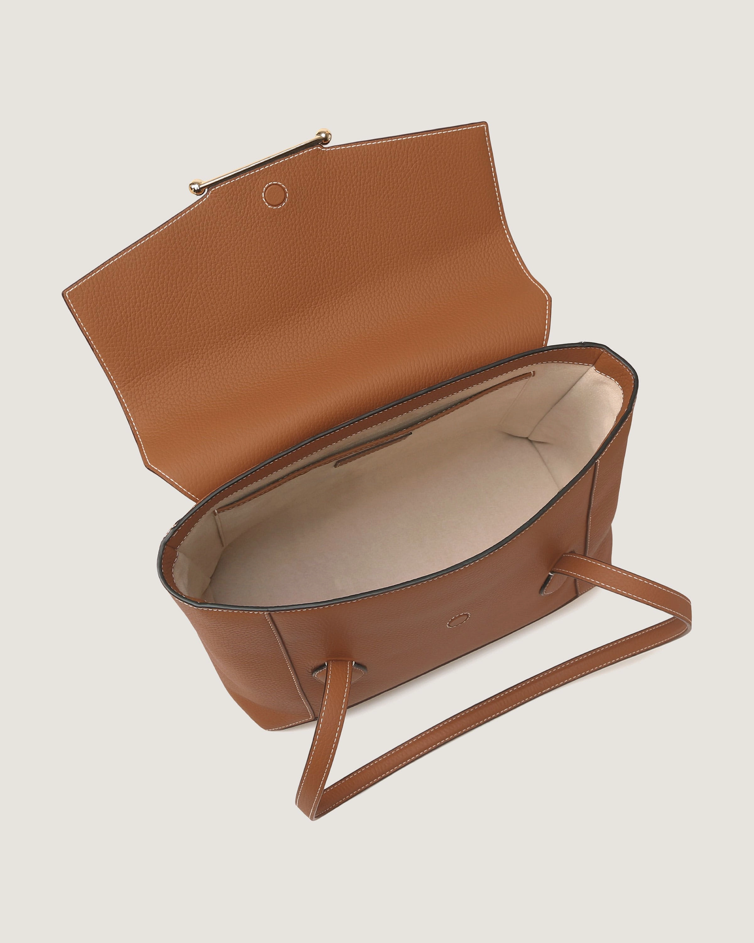 Mosaic Tote - Tan with Vanilla Stitch