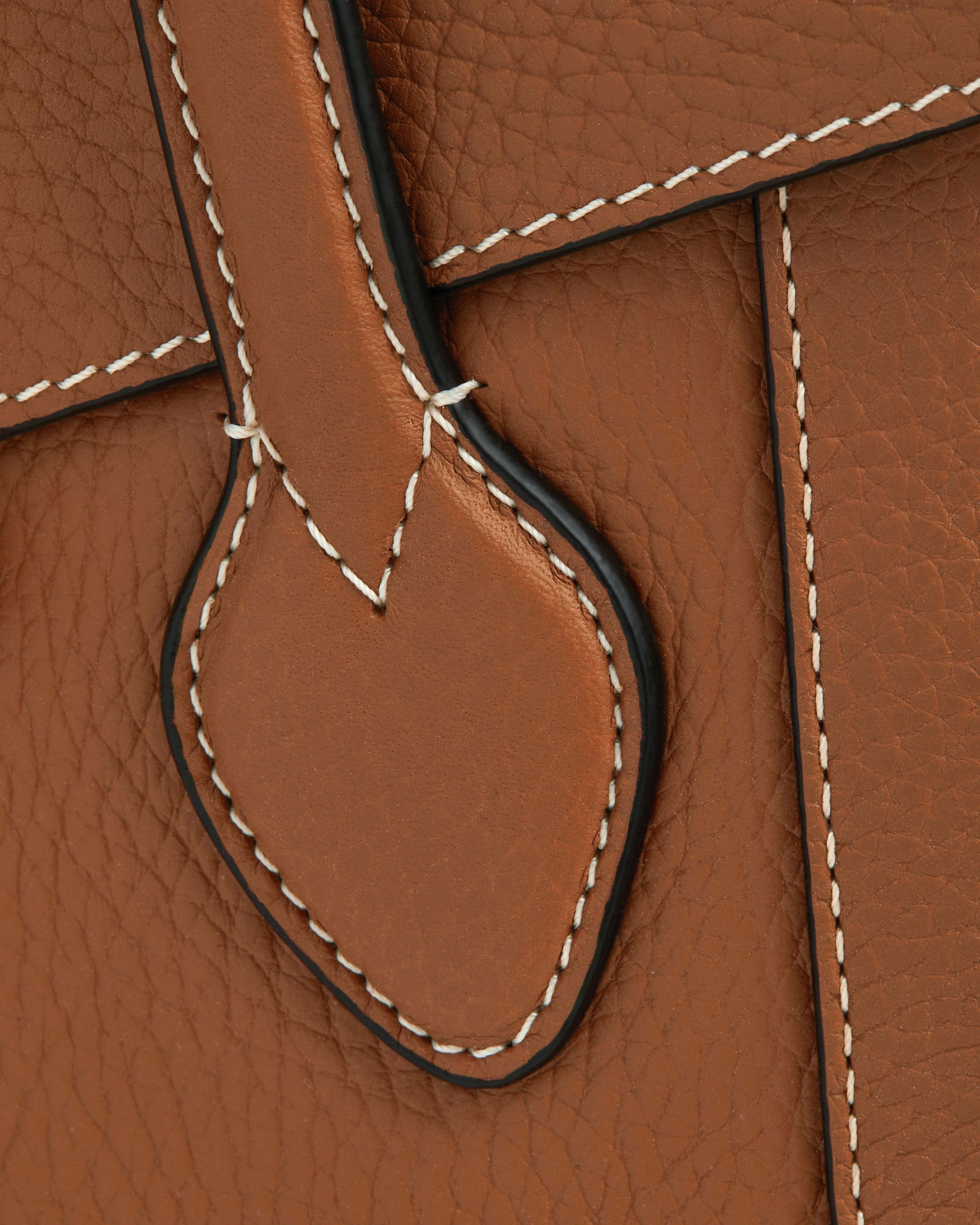 Mosaic Tote - Tan with Vanilla Stitch