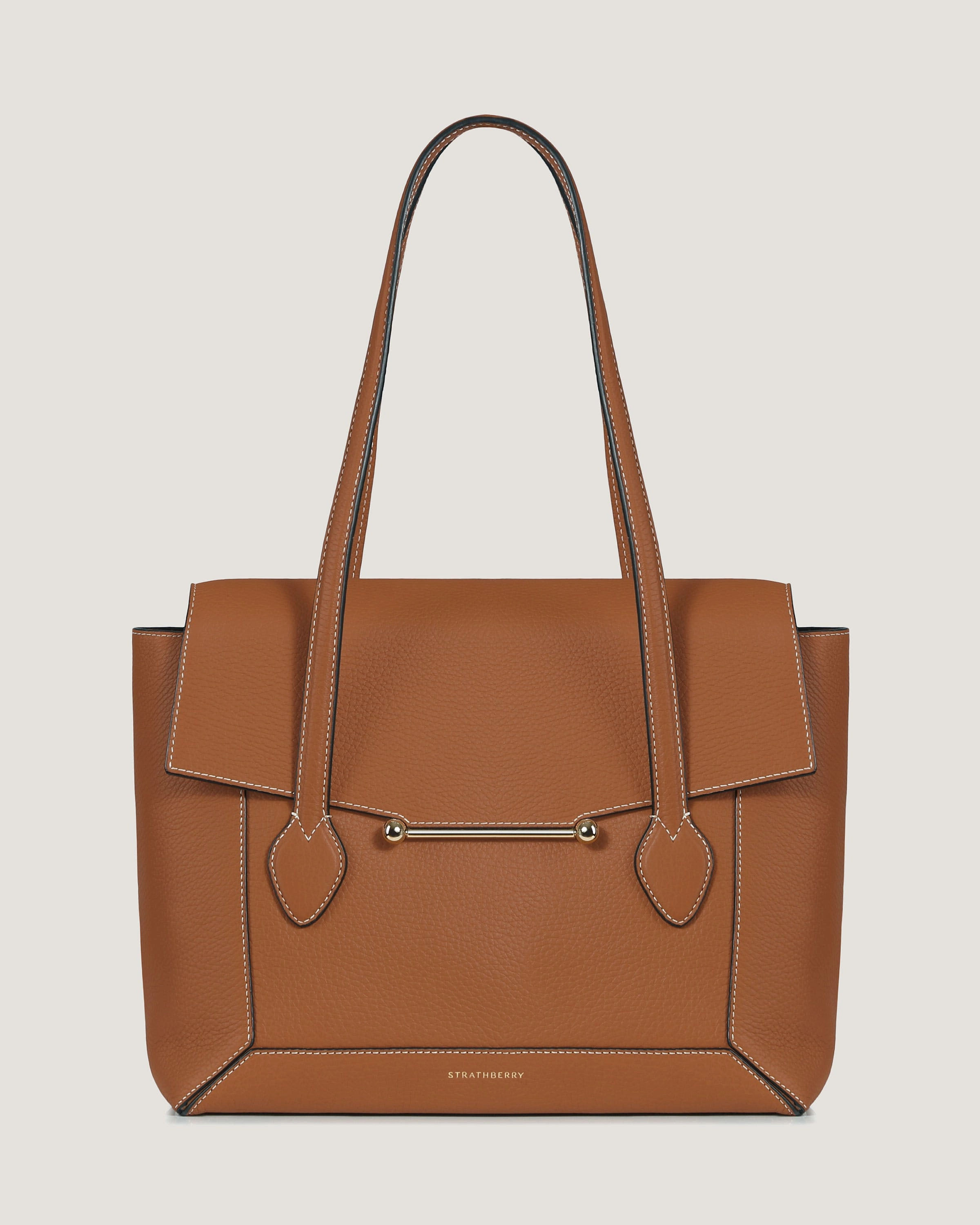 Mosaic Tote - Tan with Vanilla Stitch