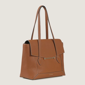 Mosaic Tote - Tan with Vanilla Stitch