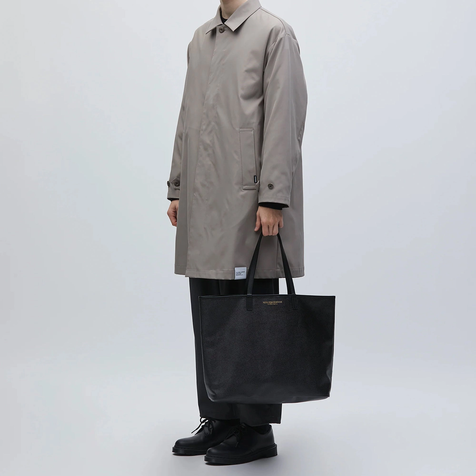 Neighborhood Coated Tote Bag Black  251TQNH-CG01