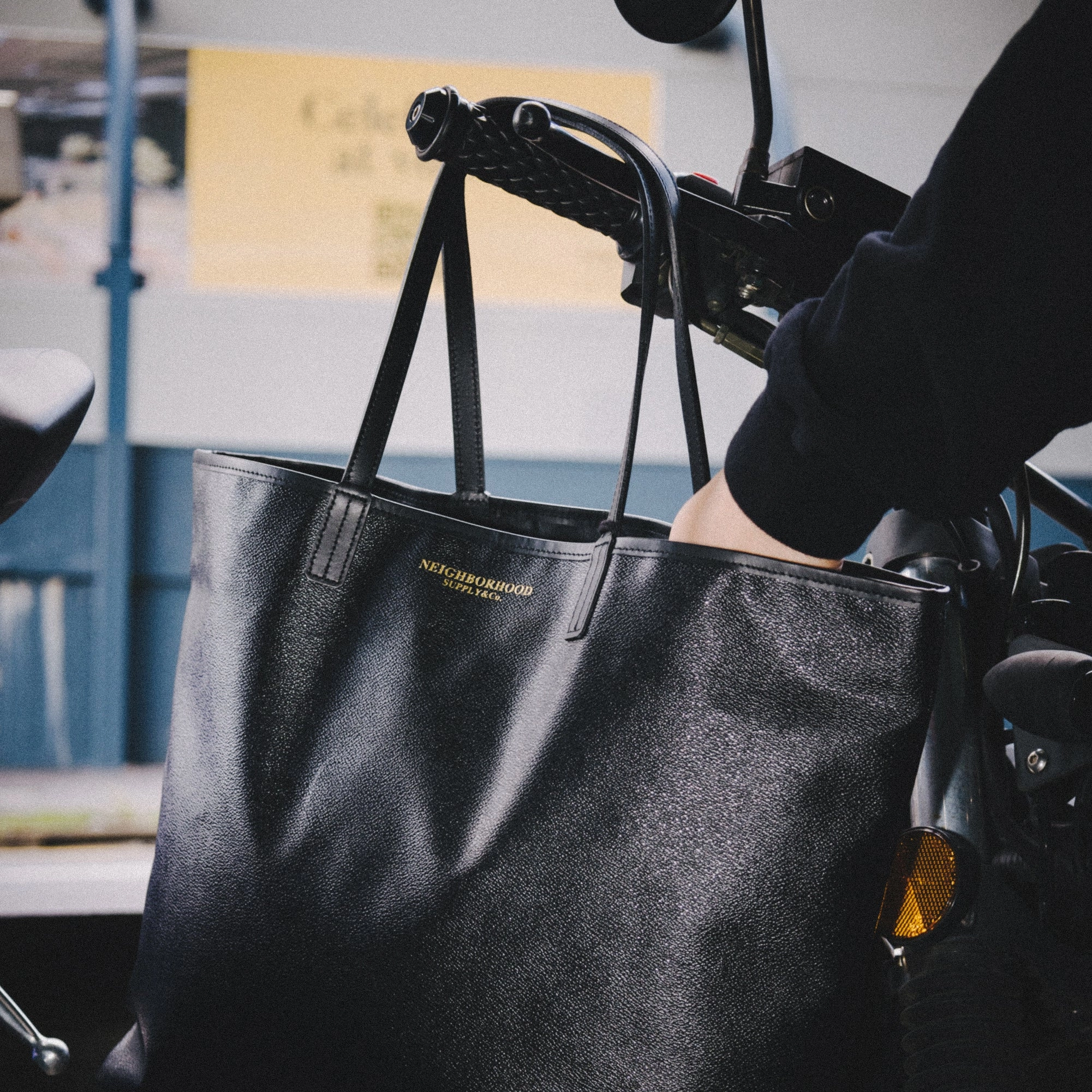 Neighborhood Coated Tote Bag Black  251TQNH-CG01