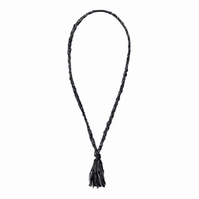 Neighborhood Jq Braid Necklace Black  251MYNH-AC10