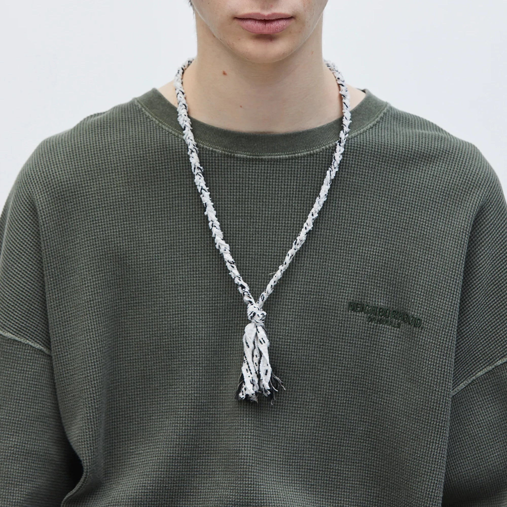 Neighborhood Jq Braid Necklace Black  251MYNH-AC10