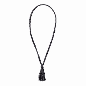 Neighborhood Jq Braid Necklace Black  251MYNH-AC10