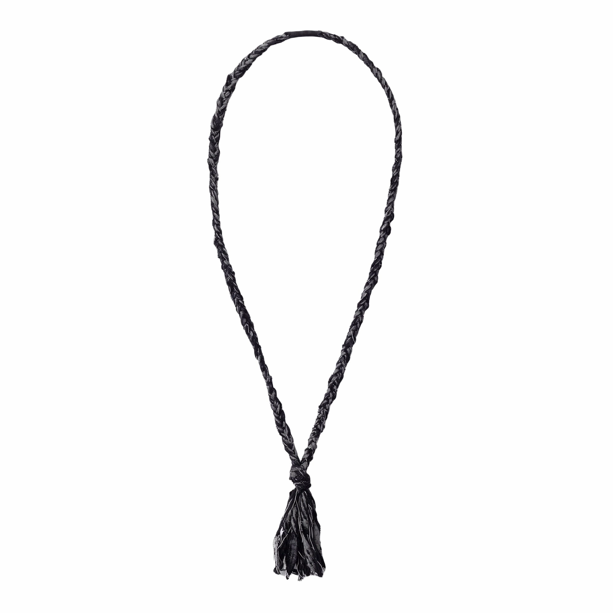 Neighborhood Jq Braid Necklace Black  251MYNH-AC10