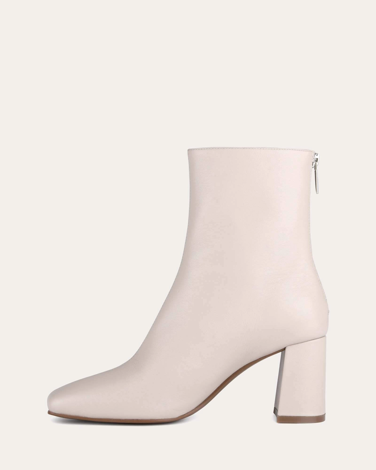 NEVADA MID ANKLE BOOTS BONE LEATHER