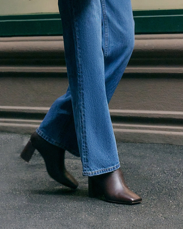 NEVADA MID ANKLE BOOTS CHOCOLATE LEATHER