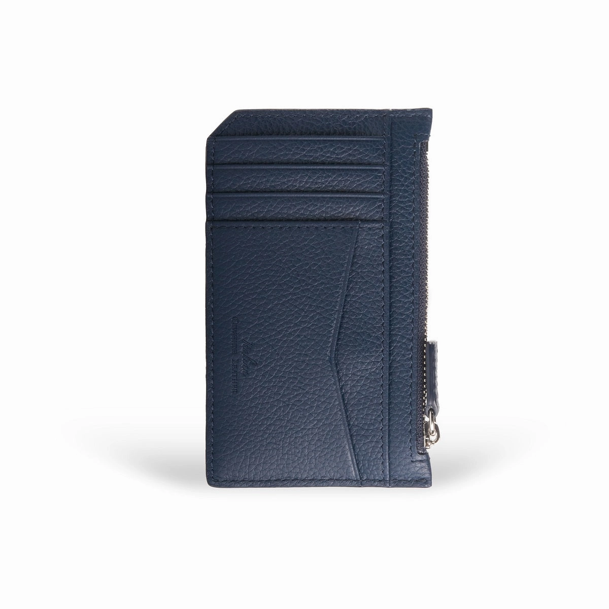 Nicky Leather Card Case with Zip Pocket