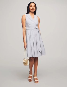 Notch Collar Wrap With Full Skirt- Sale