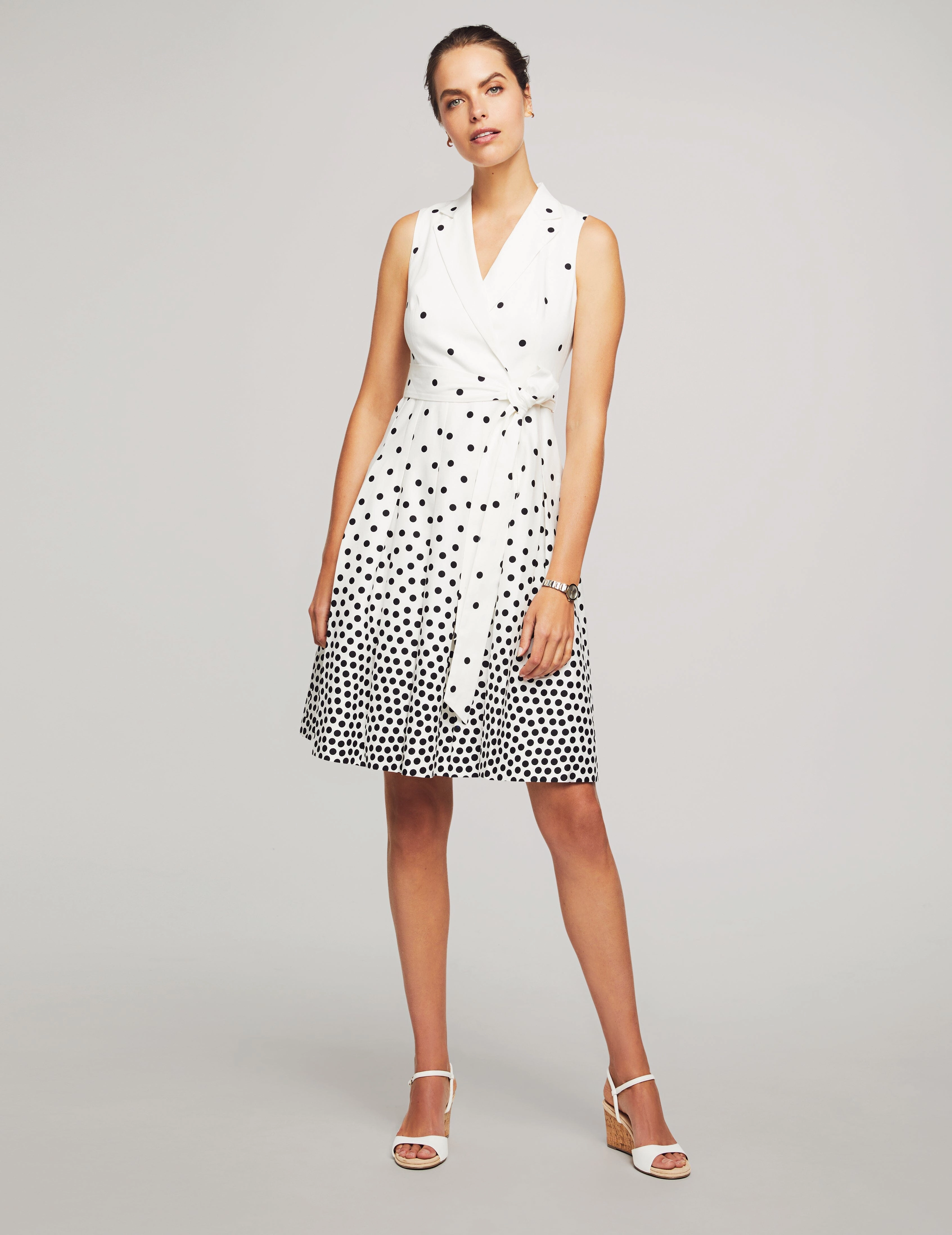 Notch Collar Wrap With Full Skirt- Sale