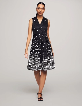 Notch Collar Wrap With Full Skirt- Sale