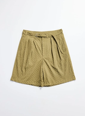 Nylon Spandex Jacquard Gurkha Shorts