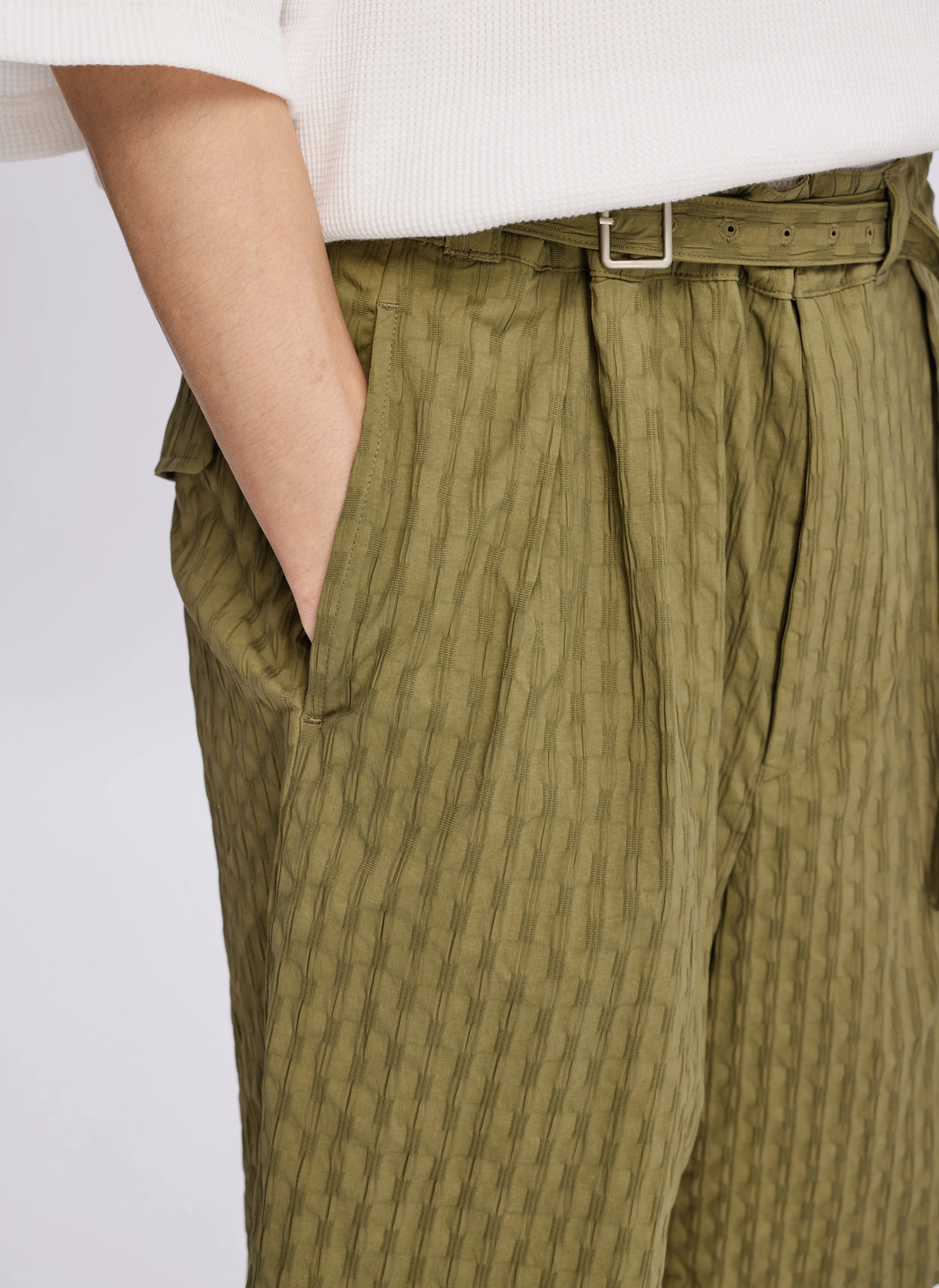 Nylon Spandex Jacquard Gurkha Shorts