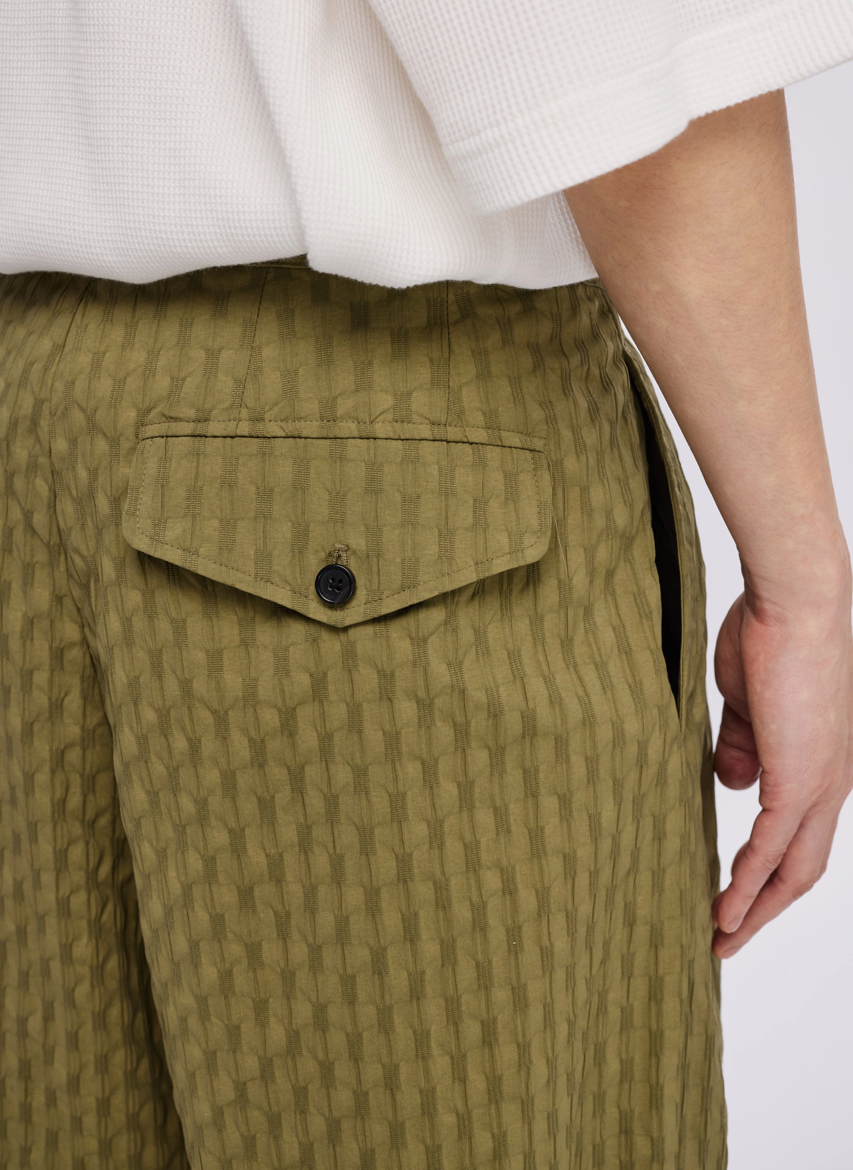 Nylon Spandex Jacquard Gurkha Shorts