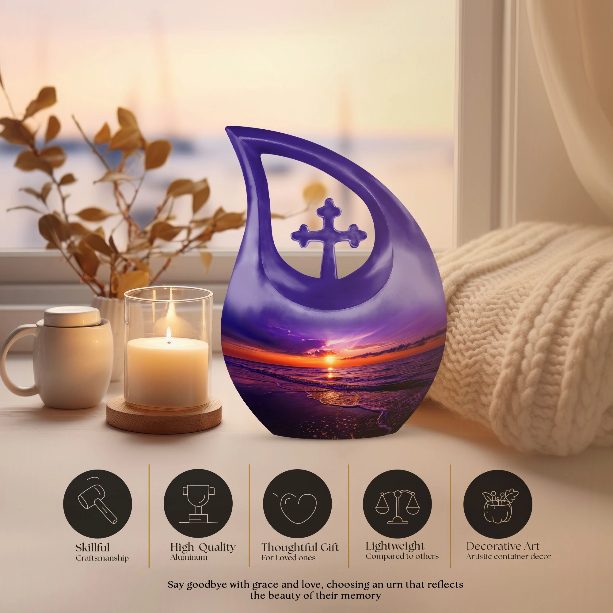 Ocean Brilliance: Cremation Urn Celebrating Memory in Waves