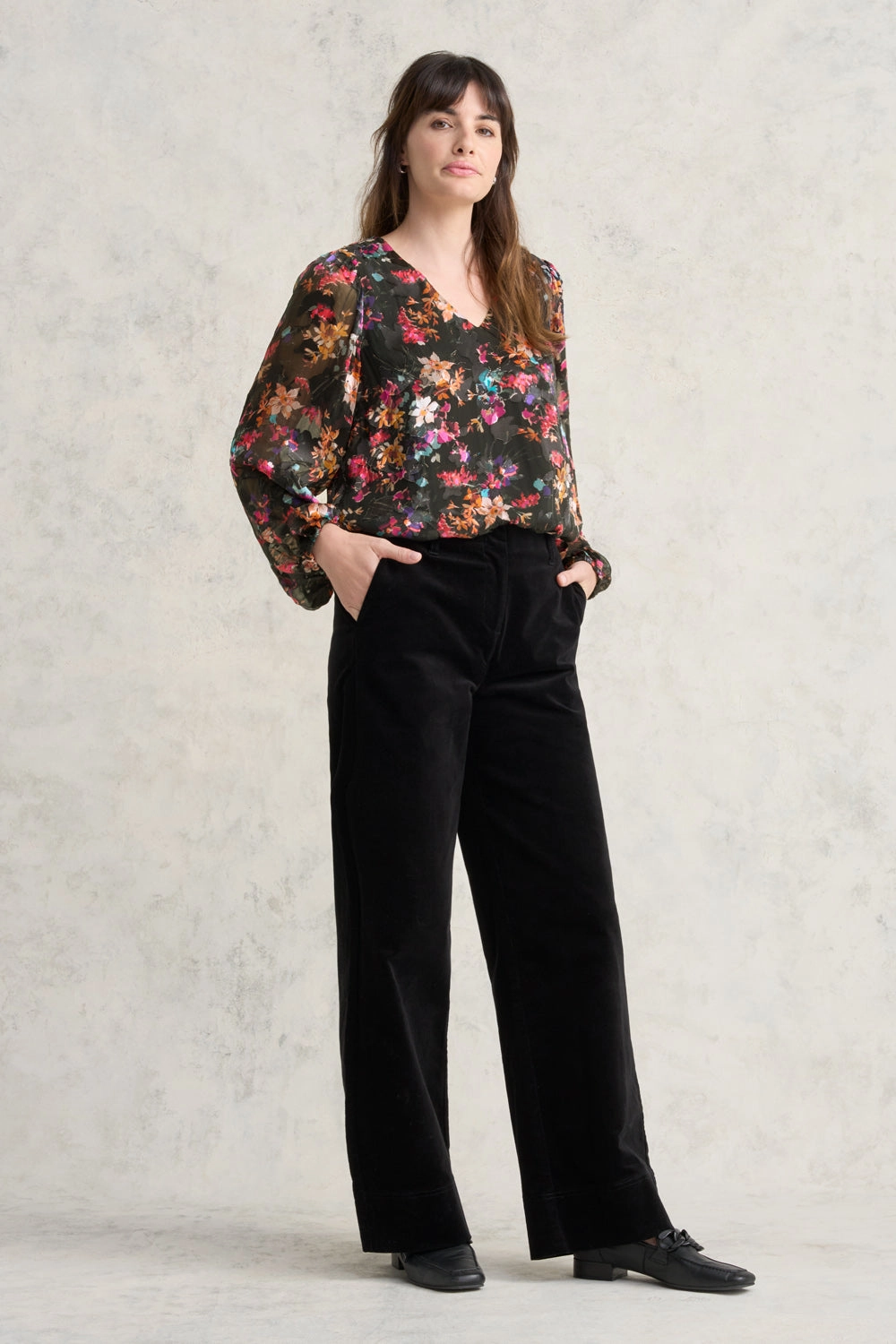 Printed Burnout Blouse - Brocante Print