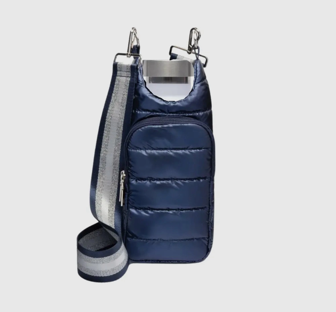 Quilted Quench Puffy Bottle Tote - BLUE