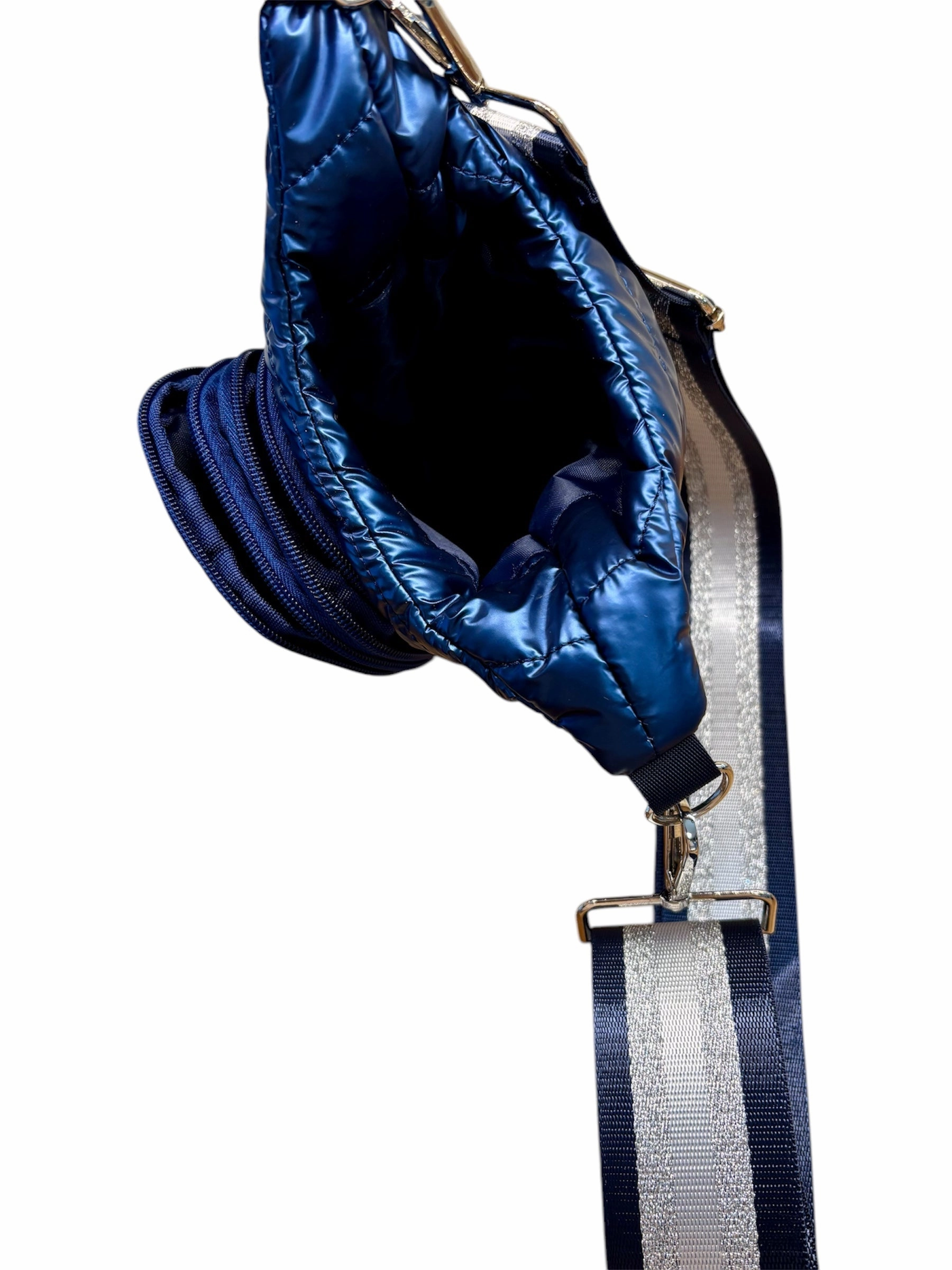Quilted Quench Puffy Bottle Tote - BLUE