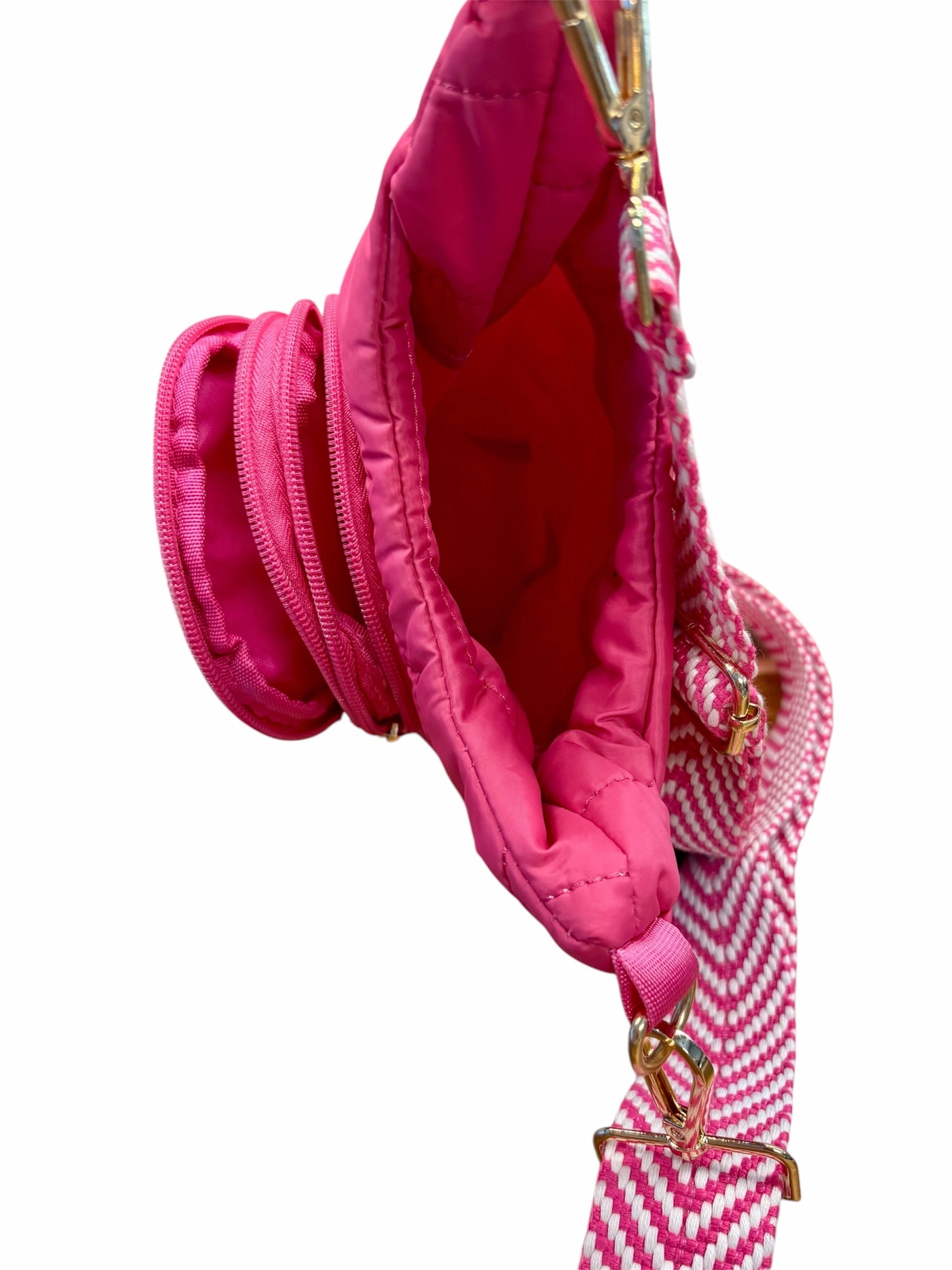 Quilted Quench Puffy Bottle Tote - PINK