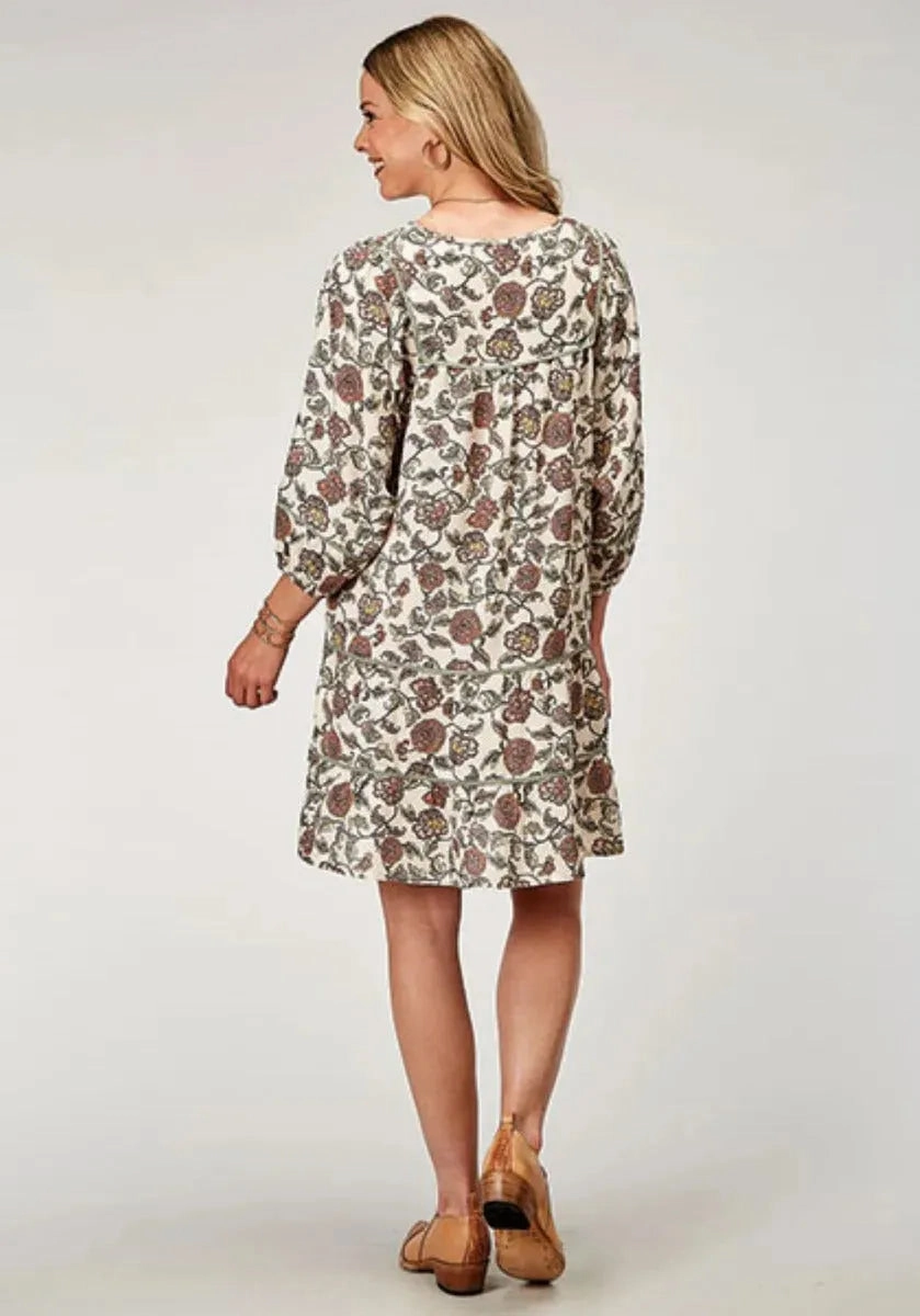 Roper Vintage Floral (White) - Women's Dress