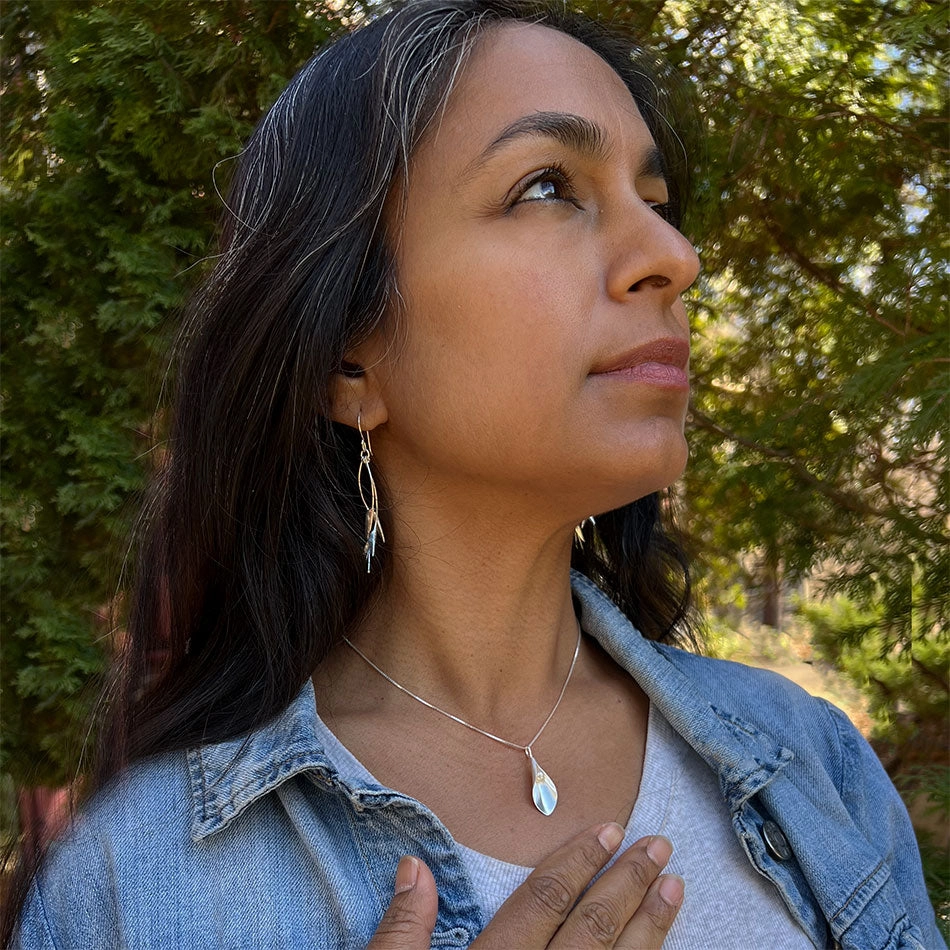 Sacred Lily Necklace - Sterling Silver, Indonesia